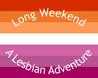 Long Weekend Logo, which is mostly just a lesbian pride flag